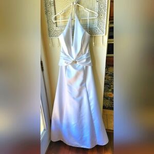 Jessica McClintock White Formal Halter Dress Wedding